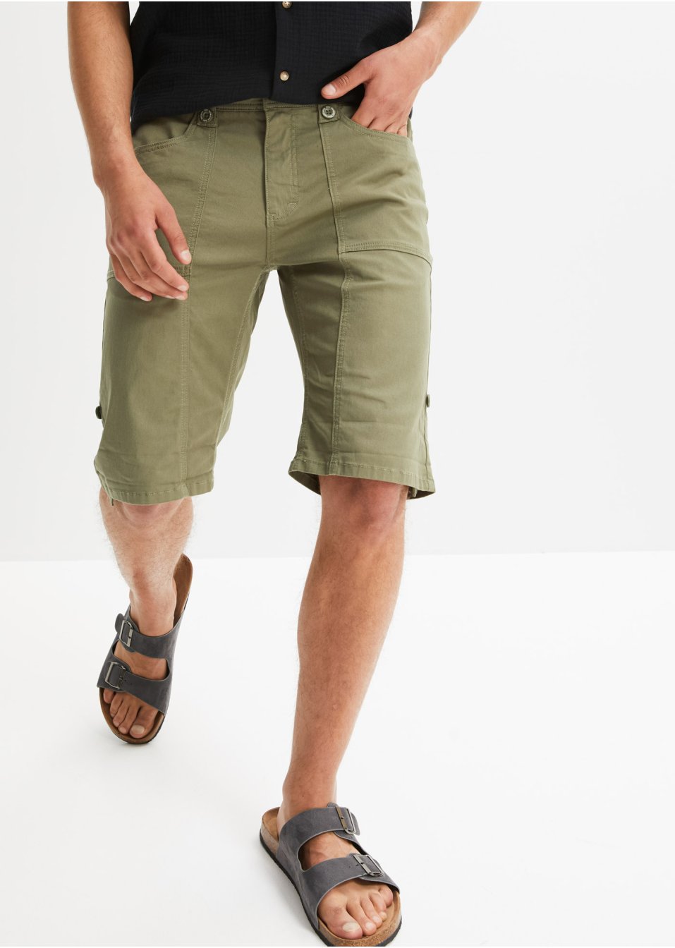 Bermuda extensible retroussable, Regular Fit