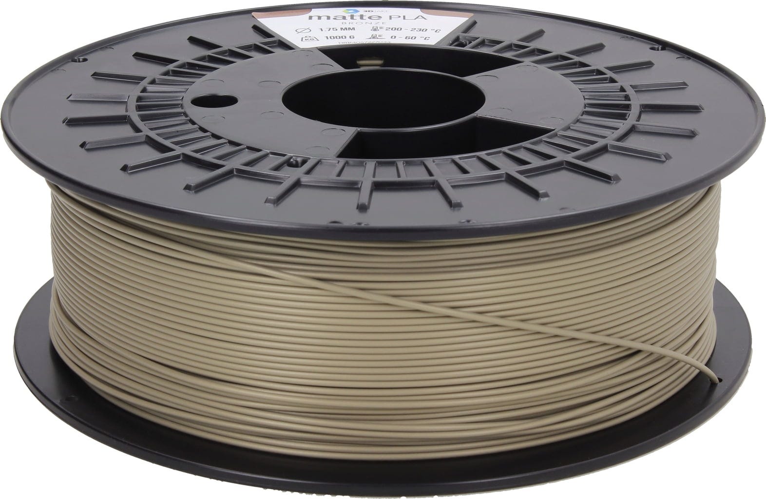 3DJAKE  mattePLA Bronze, 1,75 mm / 1000 g    Leicht zu druckendes PLA mit mattem Finish in Bronze