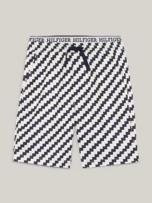 Shorts Relaxados com Listras Irregulares