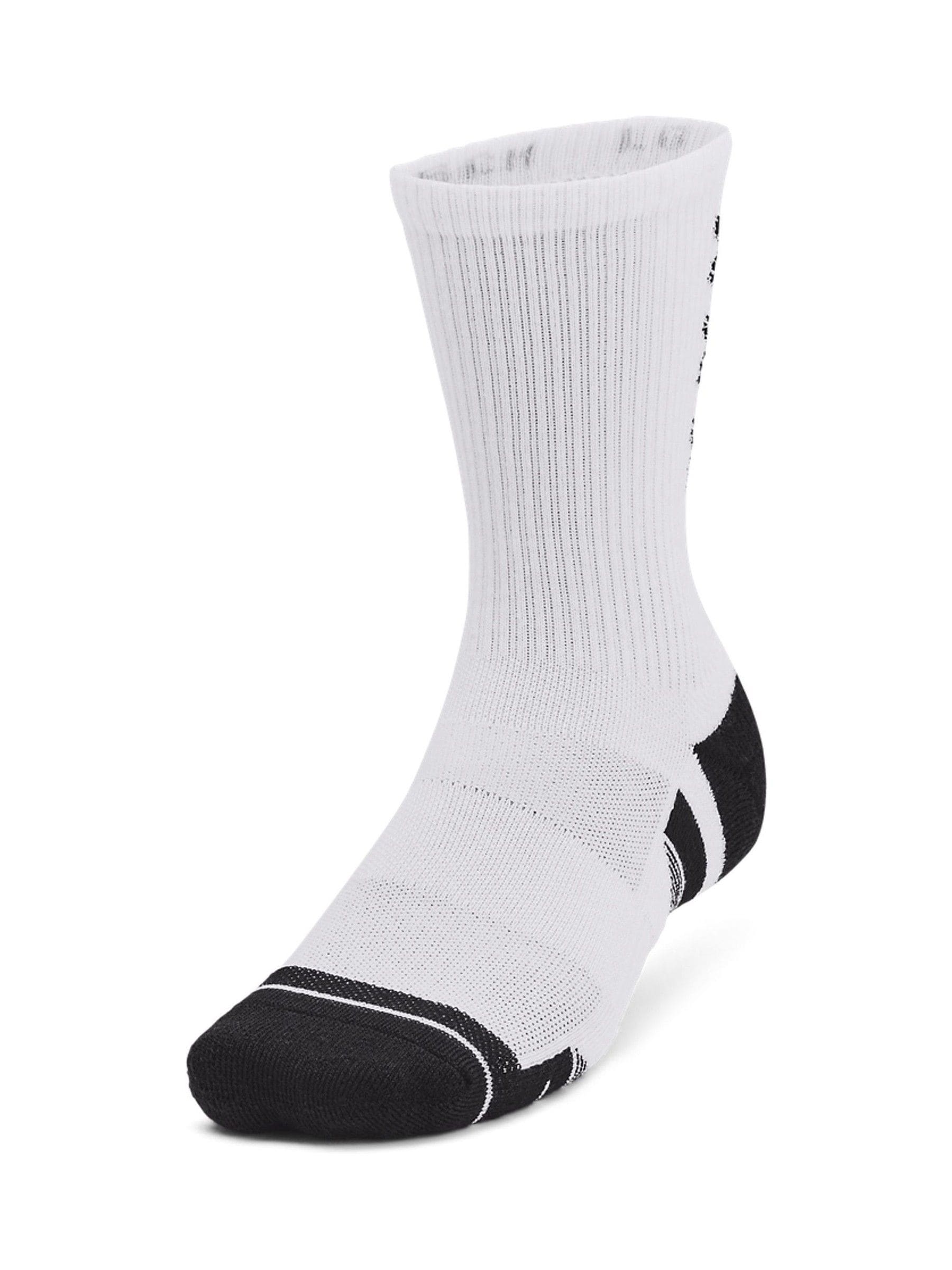 Wit - Under Armour Perf Tech Nov Crew Socks 3 Pack