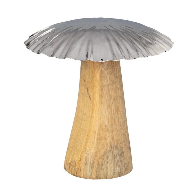 Pilz silber/braun - ca. 19 x 18 cm