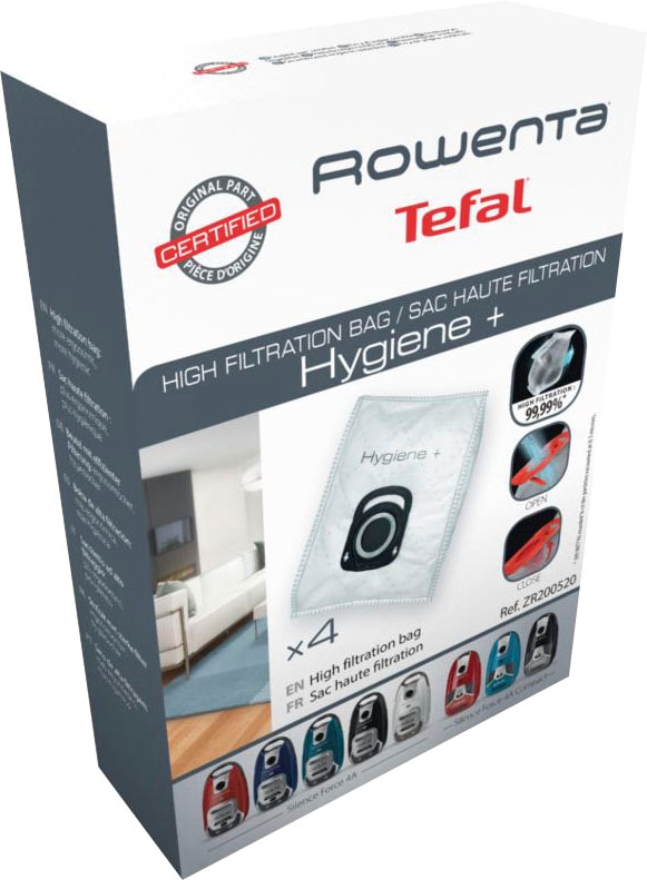 Rowenta Staubsaugerbeutel »ZR200520 Hygiene +« 4er-Pack, Compact Power, XTrem Power, Silence Force (RO63/4,RO68,RO39)