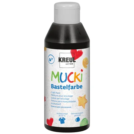 MUCKI Bastelfarbe Schwarz 250 ml