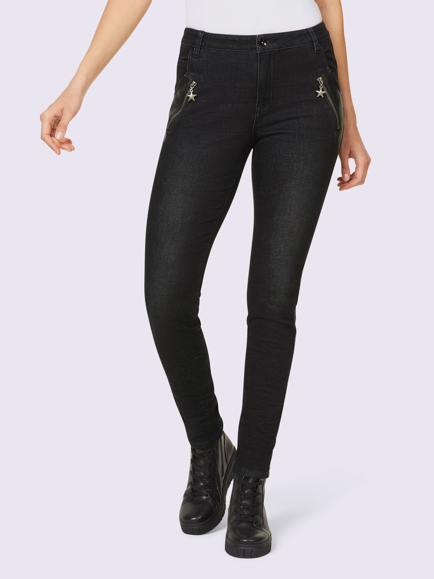 Jean push-up détails en qualité lisse