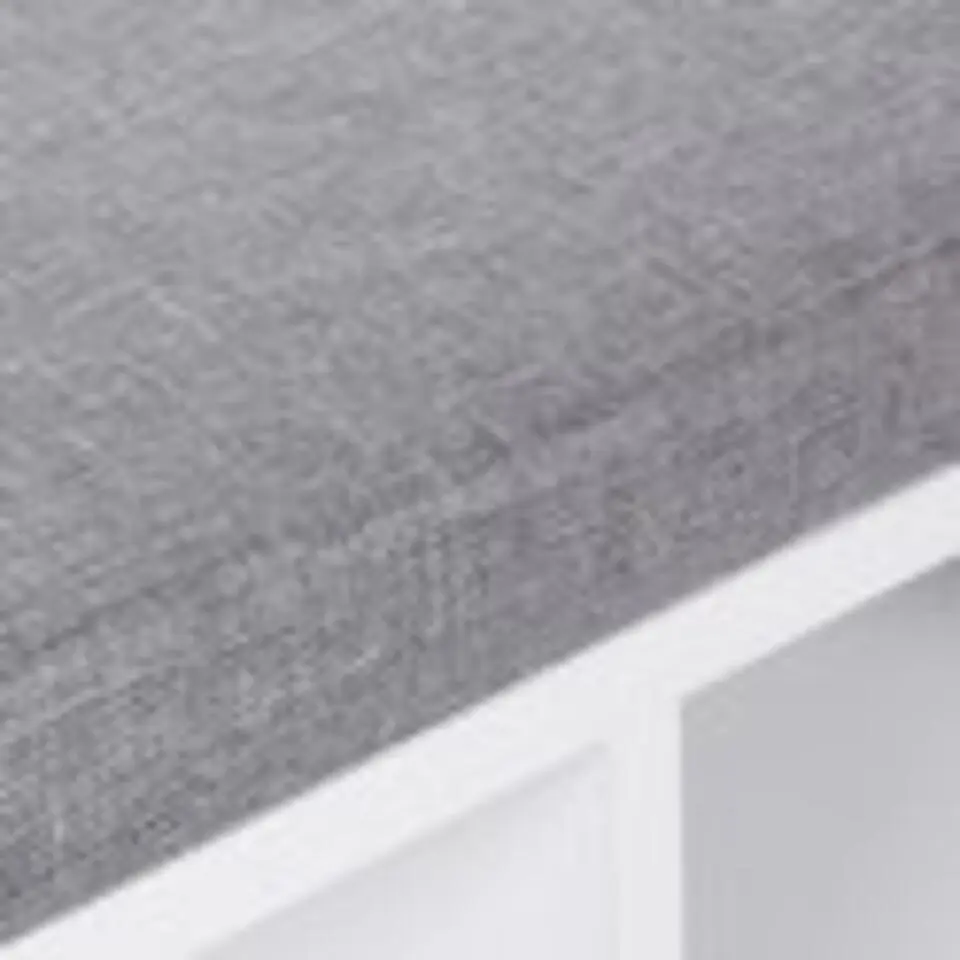 Parya Home Schoenenkast met Zitvlak - Wit/ Grijs