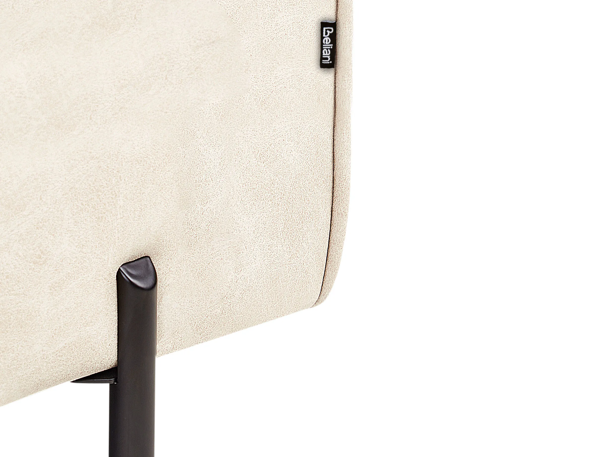 Linkszijdige chaise longue REBAIS Kunstleer Lichtbeige