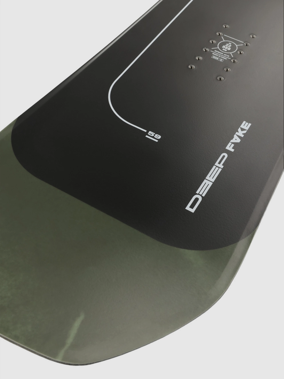 Ride Deep Fake 2025 Snowboard design