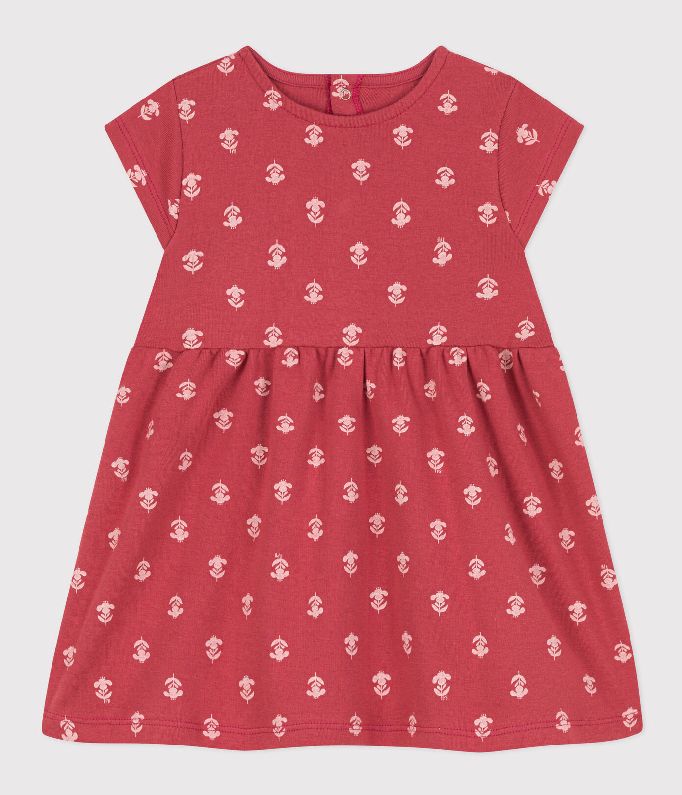 Robe manches courtes bébé en coton imprimé