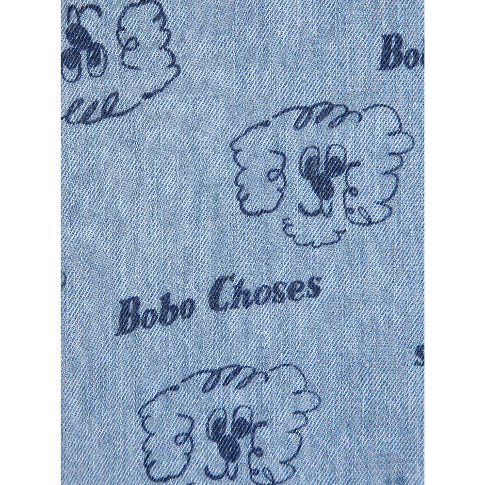 Køb Bobo Choses Light Blue Pickles The Dog All Over Denim Skjorte