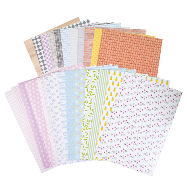Designpapir selvklebende 25-pakk Playbox