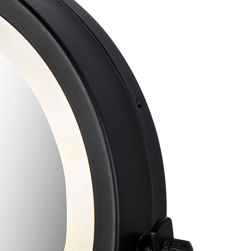 Design badkamerspiegel zwart incl. LED verstelbaar IP44 - Vicino