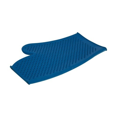 Luva de borracha azul para higiene pessoal