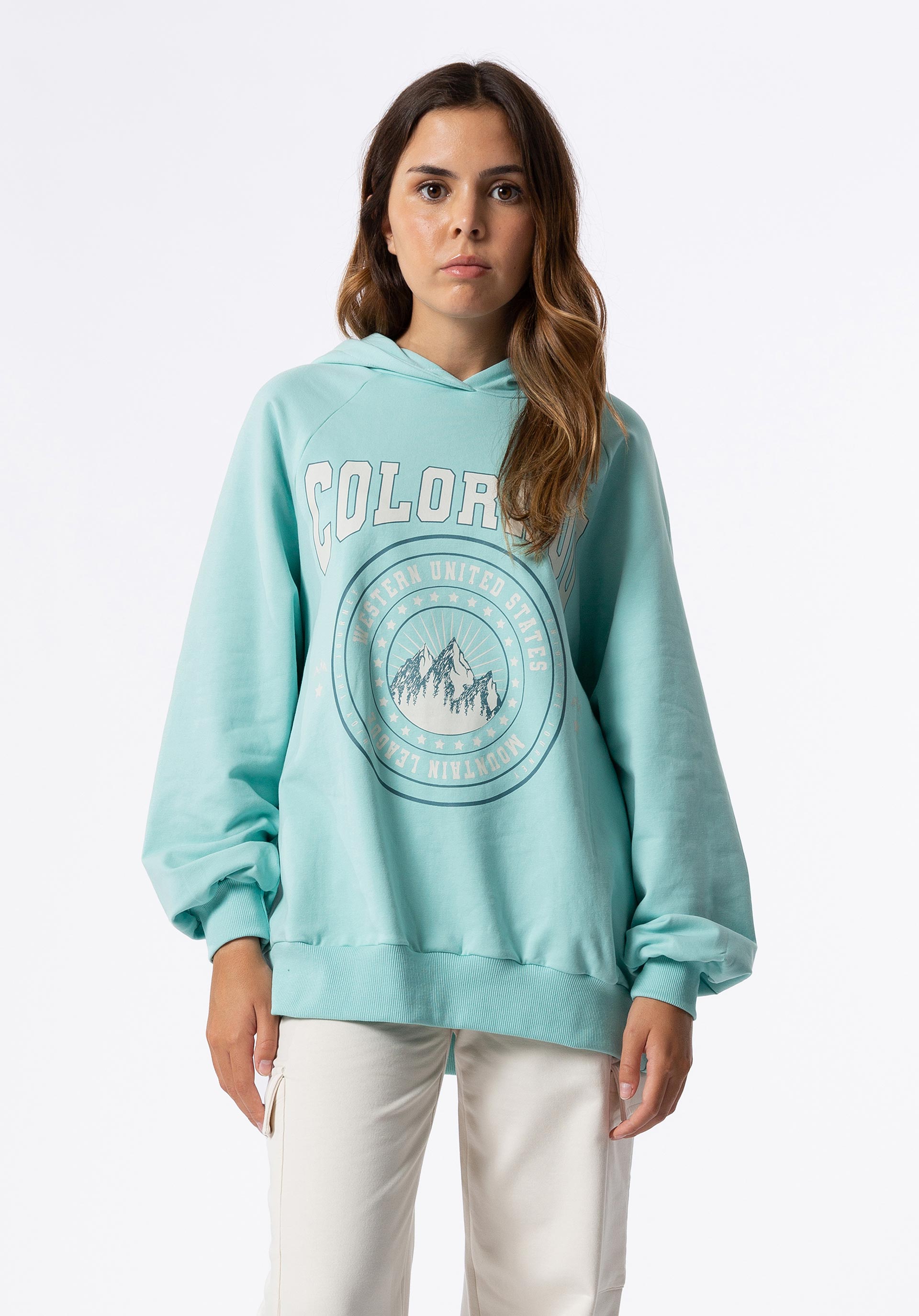 Hoodie com Estampado Frontal