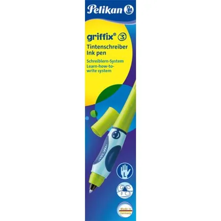 Pelikan griffix® 3Tintenschreiber, grün, links, faltschachtel