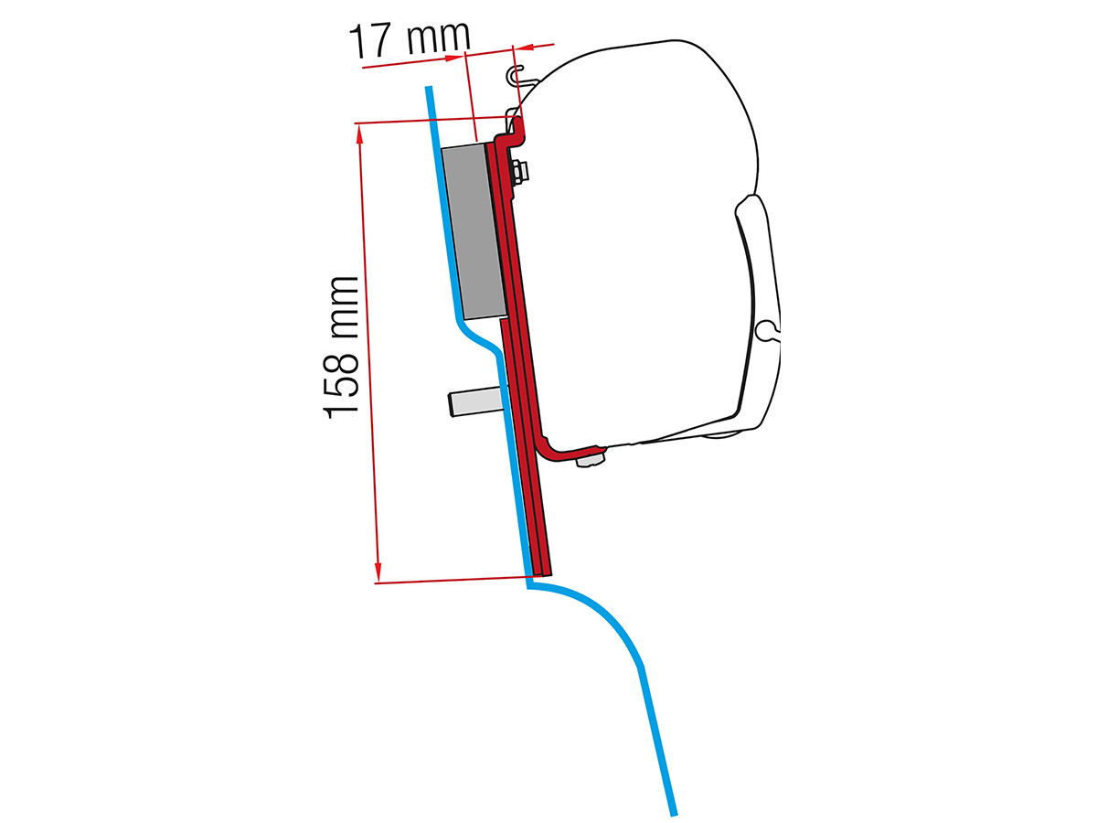 Fiamma F45 adapter Ford Custom Nugget