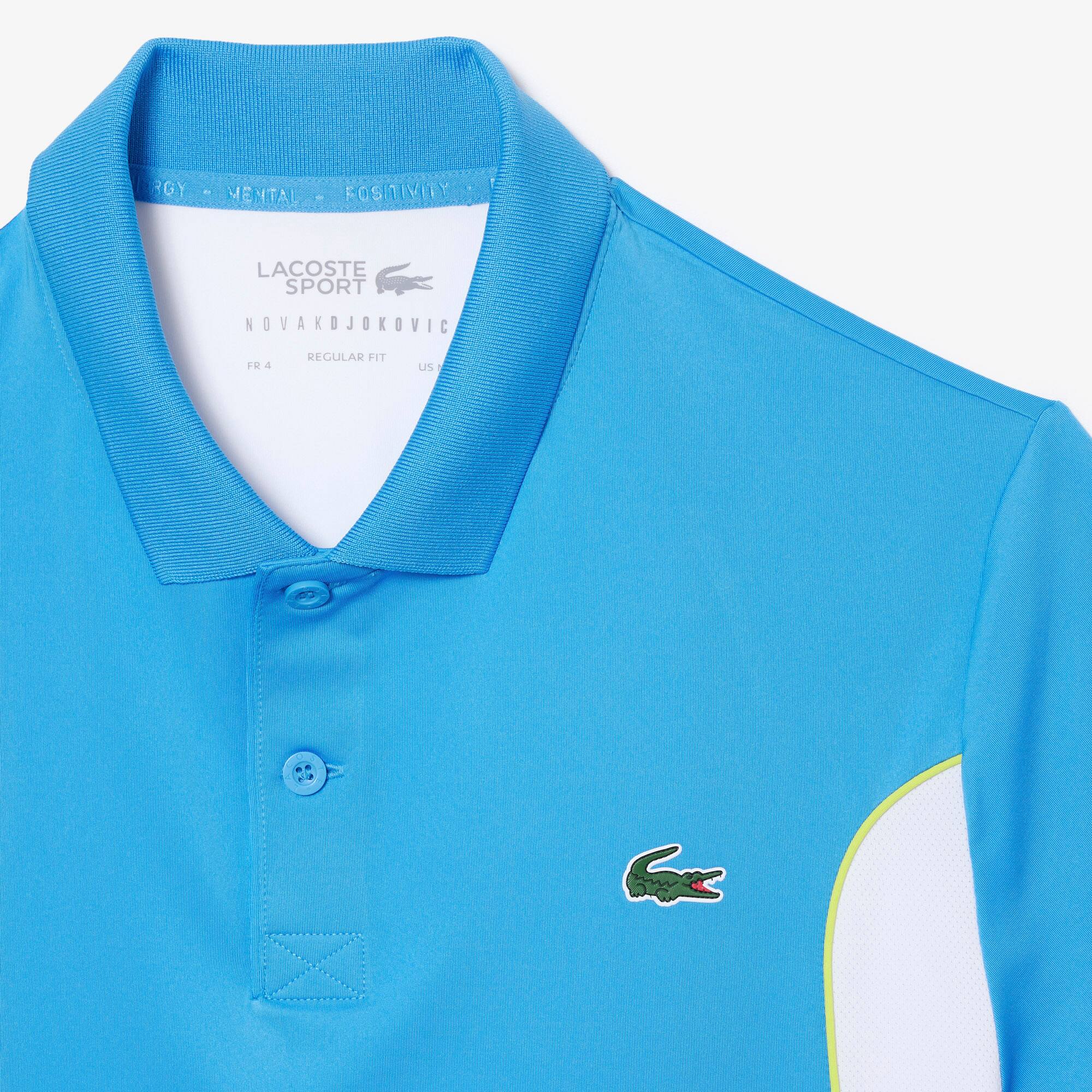 Polo homme Lacoste SPORT x Novak Djokovic color-block regular fit Manches Courtes - Bleu - Lacoste - Homme