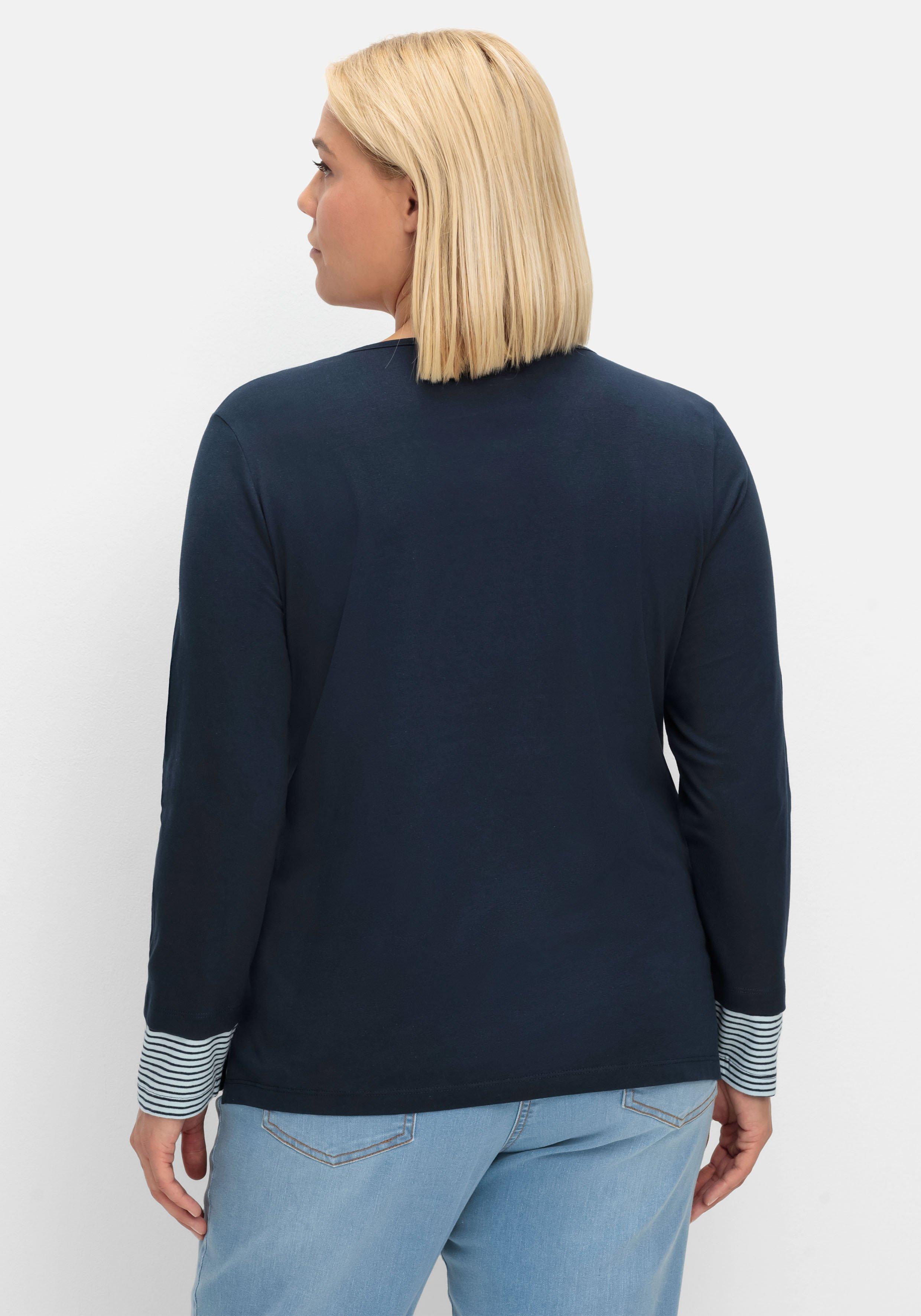 Shirt mit Streifendetails, im Layerlook