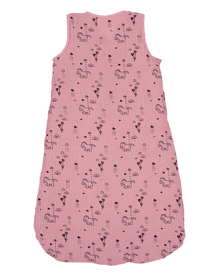Sommer-Schlafsack MUSSELIN – PFERD PAULINE in lila