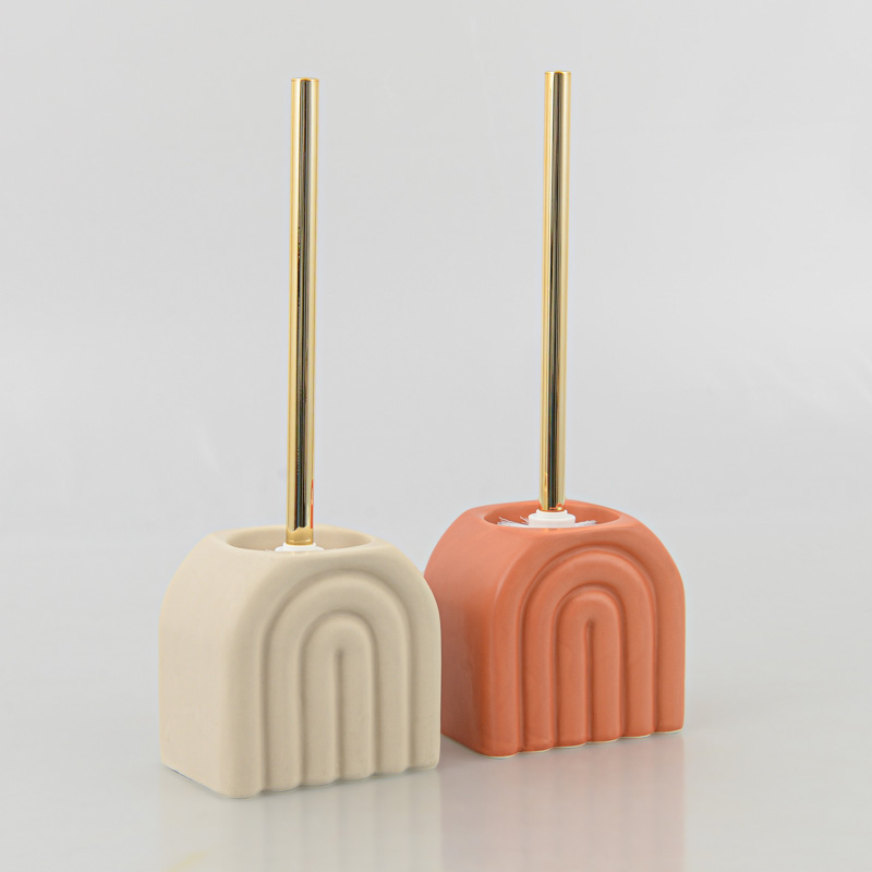Brosse WC avec support 'Balnea' terracotta