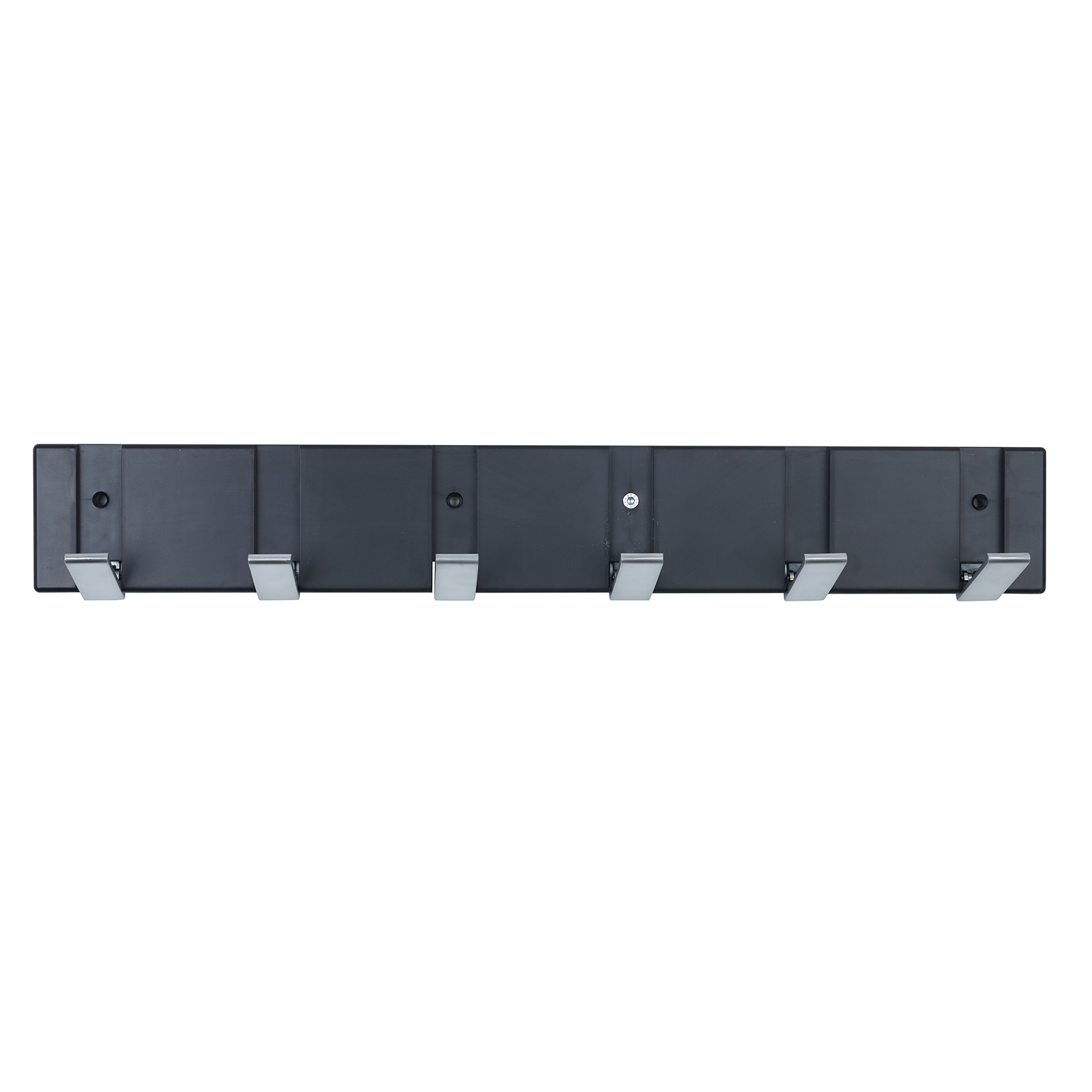 Garderobenleiste - schwarz-verchromt - 6 Haken