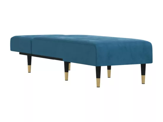 Prolenta Premium - Chaise longue bleu velours