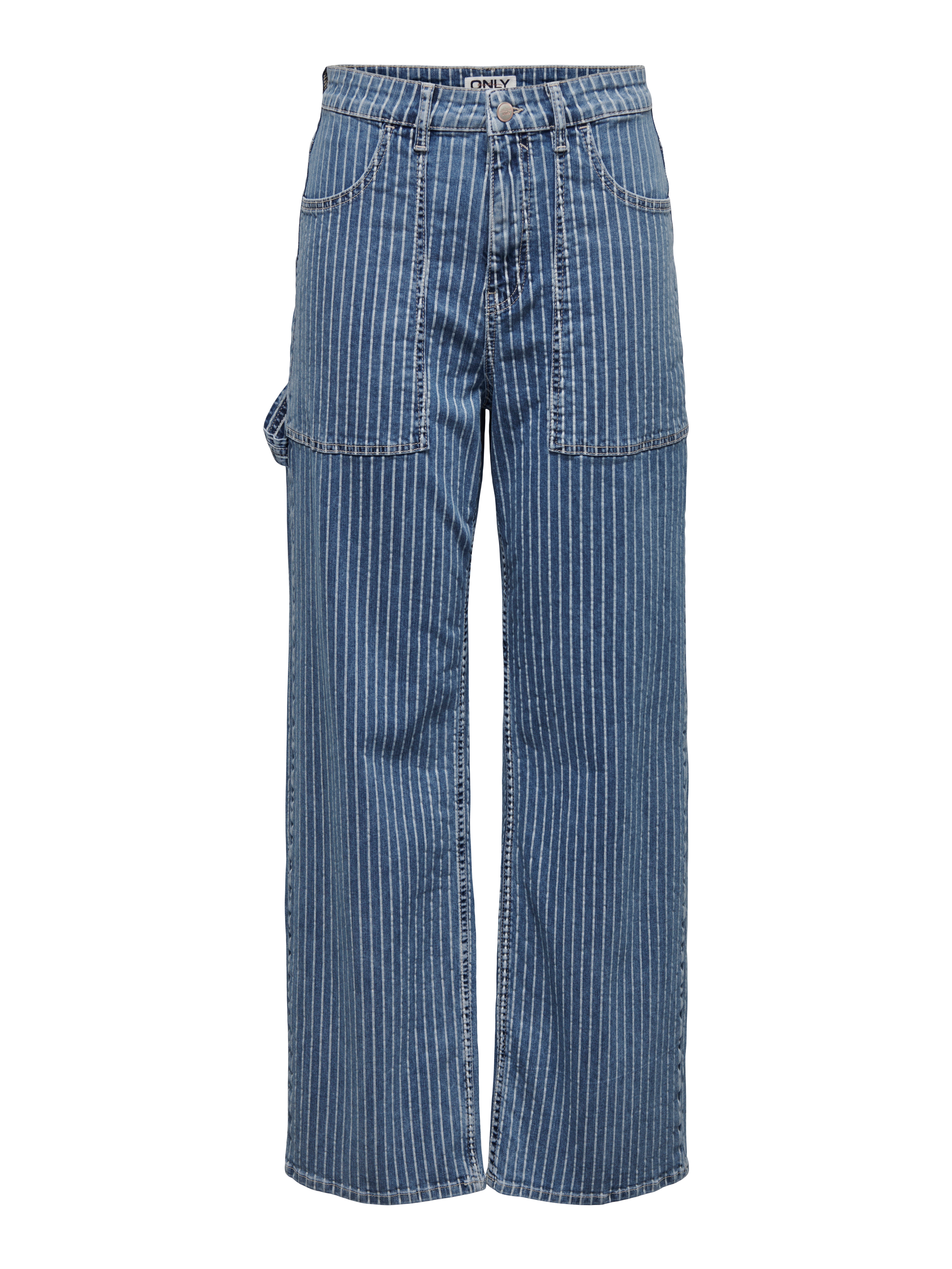 ONLKIRSI Hohe Taille Weiter Beinschnitt Jeans Light Blue Denim