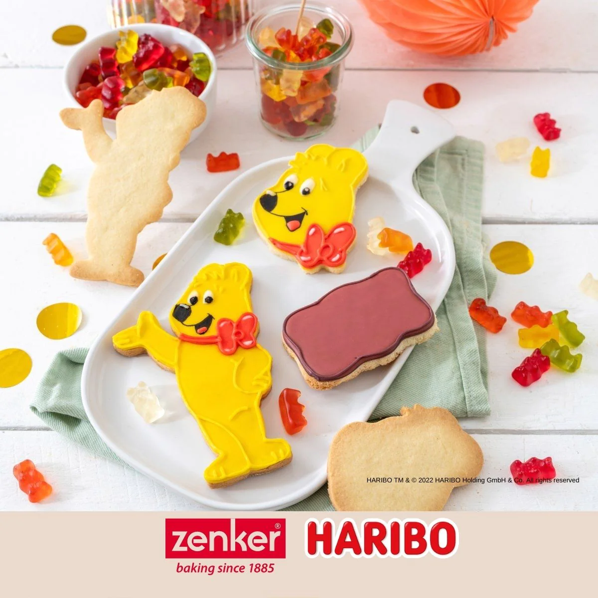 Lot de 3 emporte-pièces oursons en inox Haribo Zenker