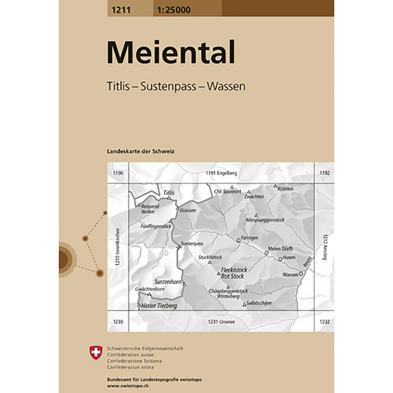 Swisstopo Meiental 1211 Landeskarte 1:25 000