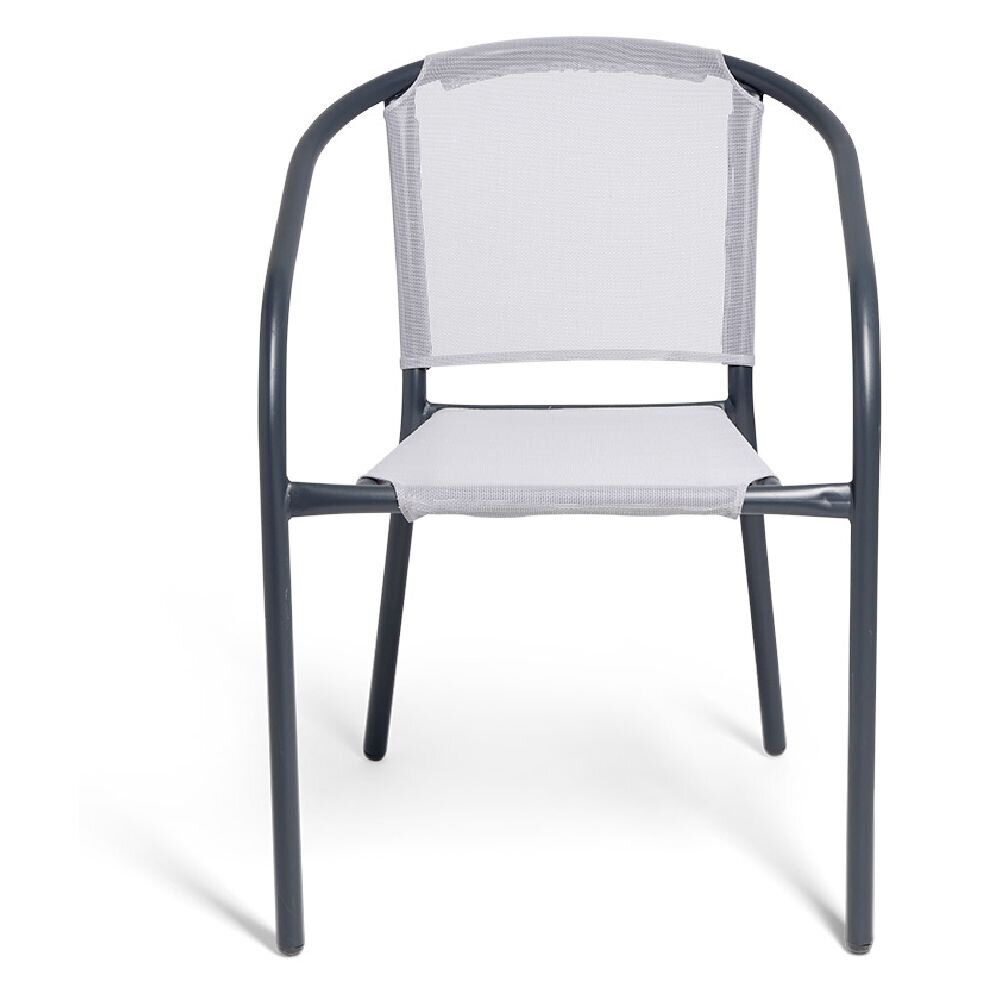 Fauteuil de jardin Macëo gris clair 54x55xH75cm