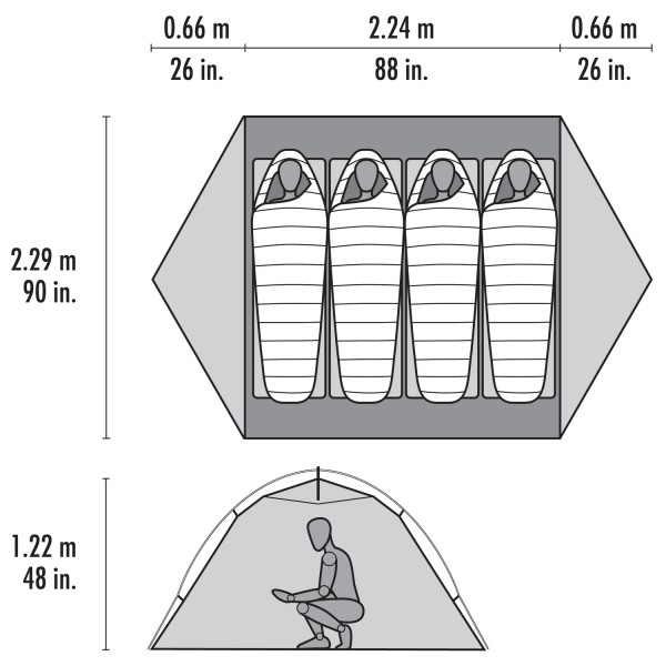 MSR - Elixir 4 Person Tent V3 - Tente 4 places