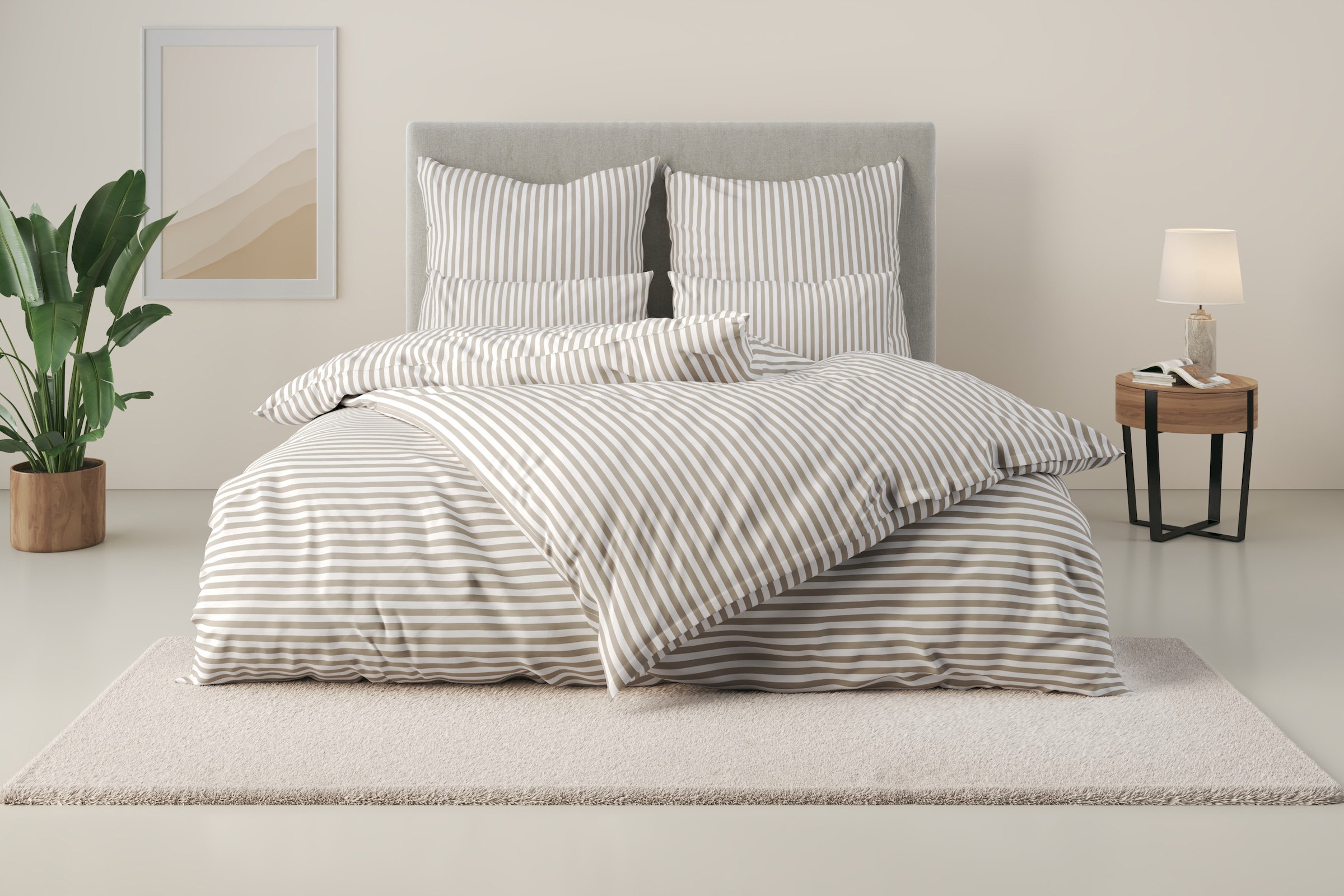 LeGer Home by Lena Gercke Bettwäsche »Linnea« 2 tlg. aus 100% Baumwolle , Streifendesign