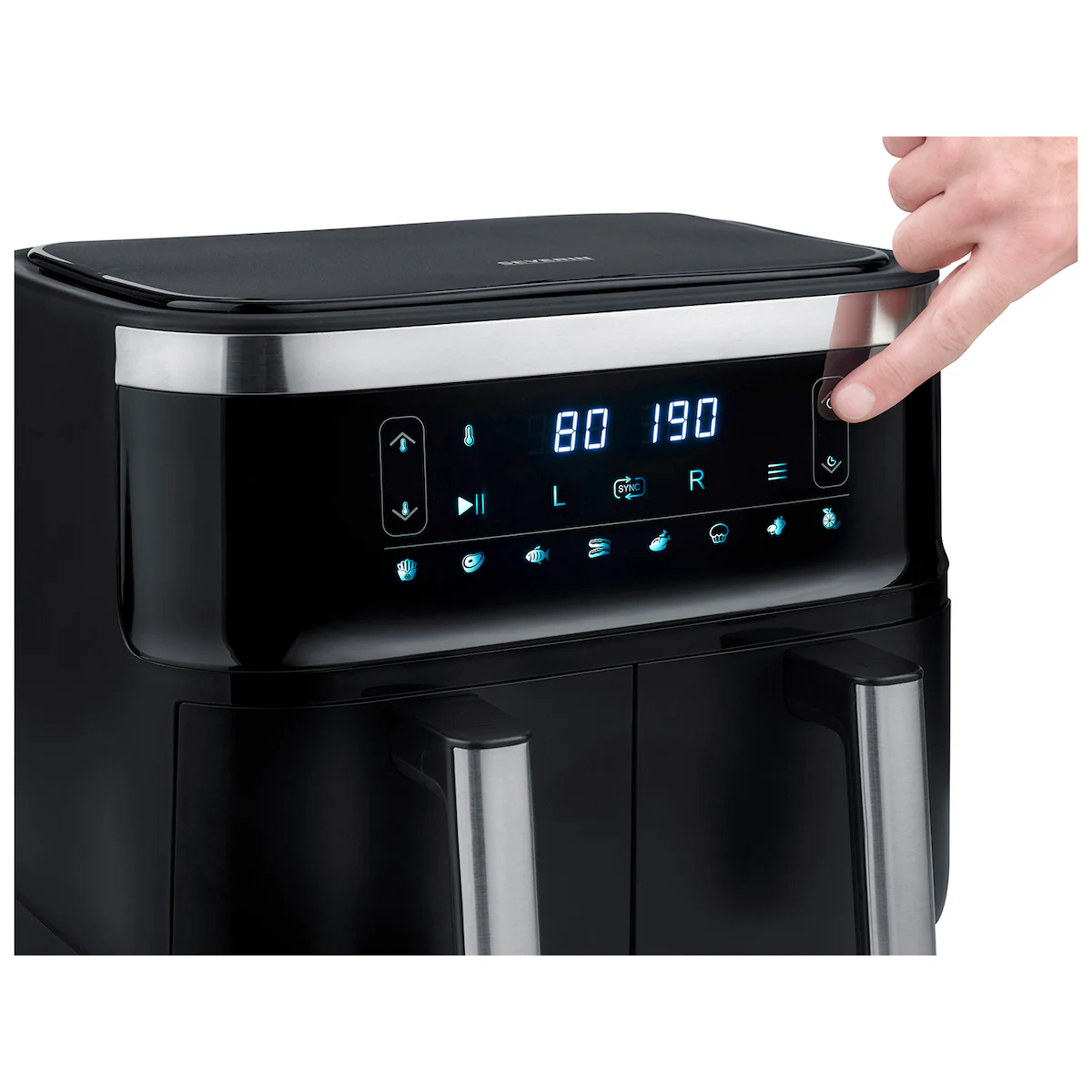 Severin Dual air fryer 2 x 3,8 liter 2850 watt Black