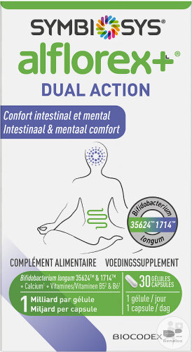 Symbiosys Alflorex+ Dual Action Confort Intestinal Et Mental 30 Capsules