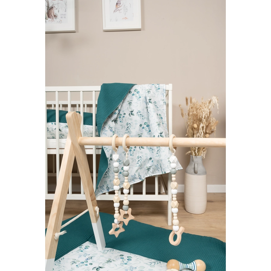 Ullenboom Babydecke Eukalyptus Petrol 70 x 100 cm