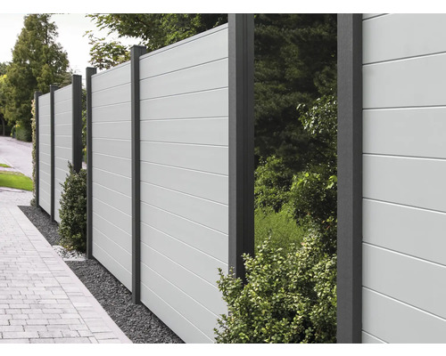 Hoofdelement GroJa Lumino plug-in systeem zonder palen 180 x 180 cm zilvergrijs