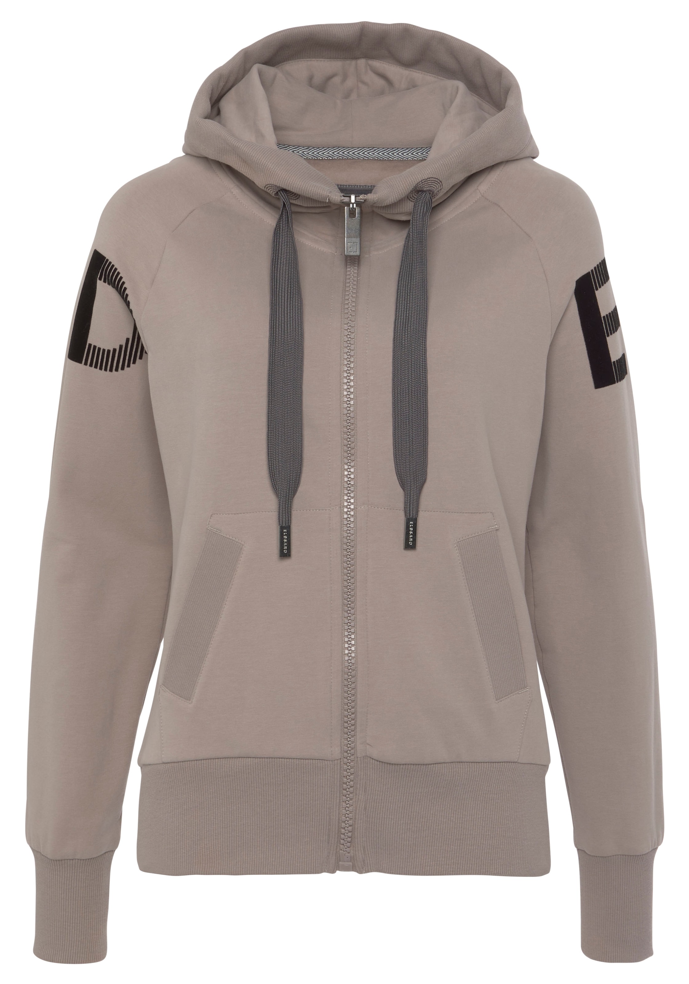 Elbsand Sweatjacke »Kekoa«, mit grossem Logodruck hinten, bequeme Freizeitjacke mit Taschen