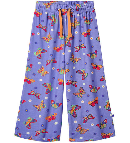 Småfolk Hosen - Purple Freude m. Schmetterlinge