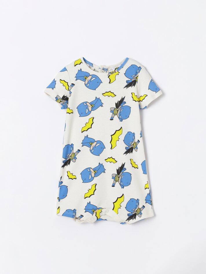 Pijama Batman DC Estampado - Conjunto com 2 - Branco Sujo