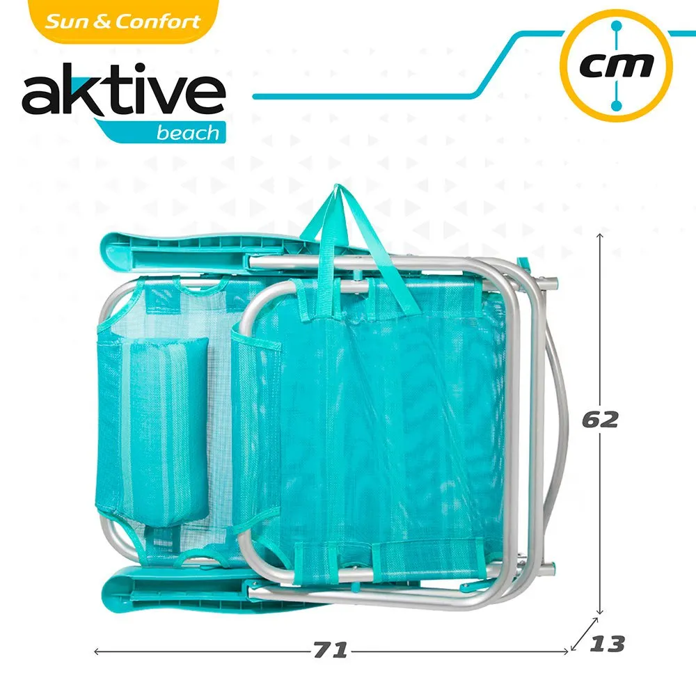 Aktive Aluminium Mehrfach verstellbarer Klappstuhl 62x48x83 cm
