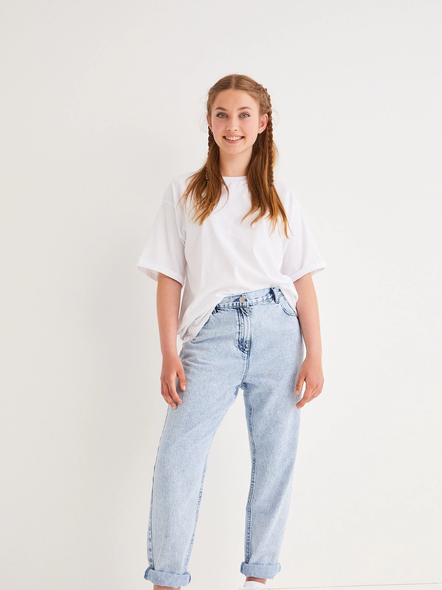 Wit - Oversized T-shirt (3-16 jr)