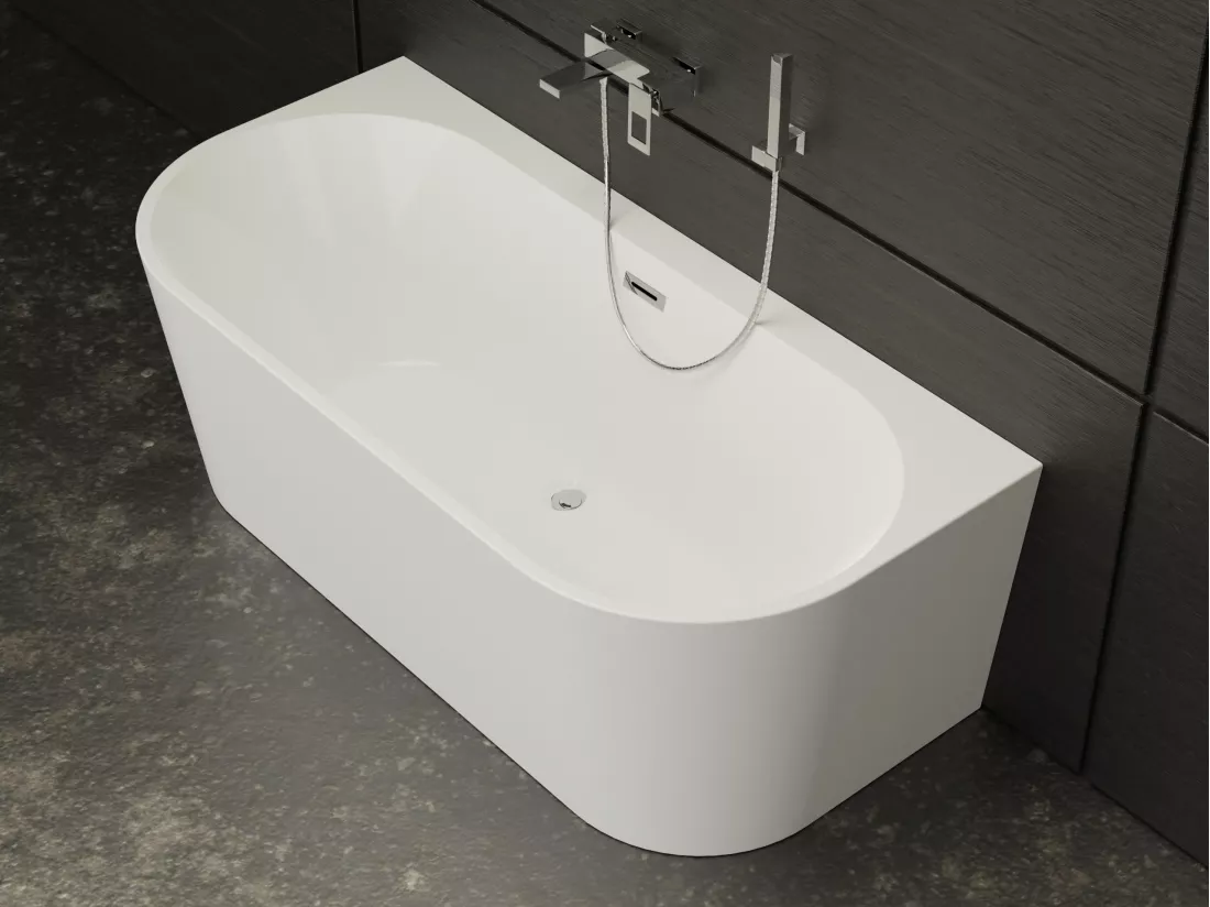 Baignoire semi-îlot murale NAOS 170x80cm, by SPALINA