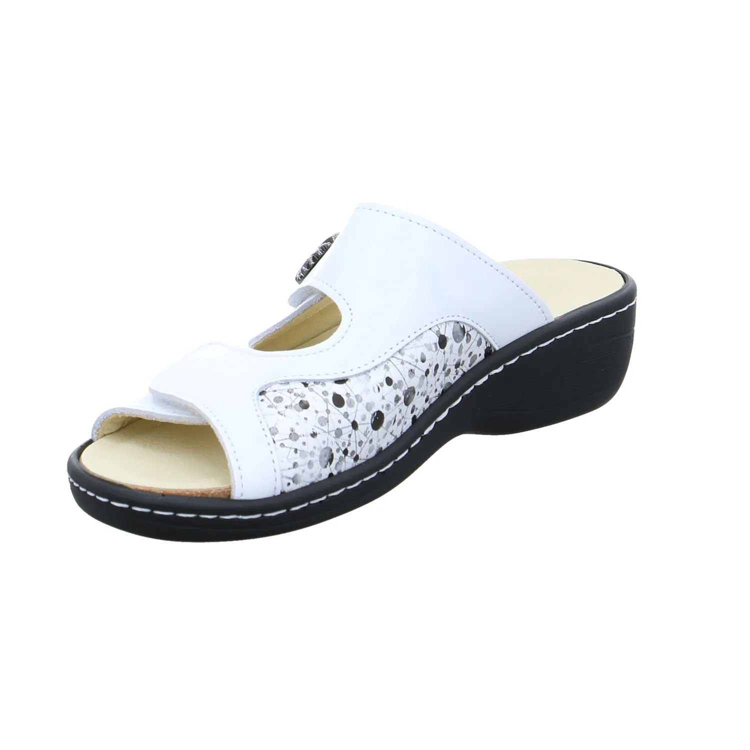 COLLECTION CHRISTA PFAFF Pantolette Weiss Leder