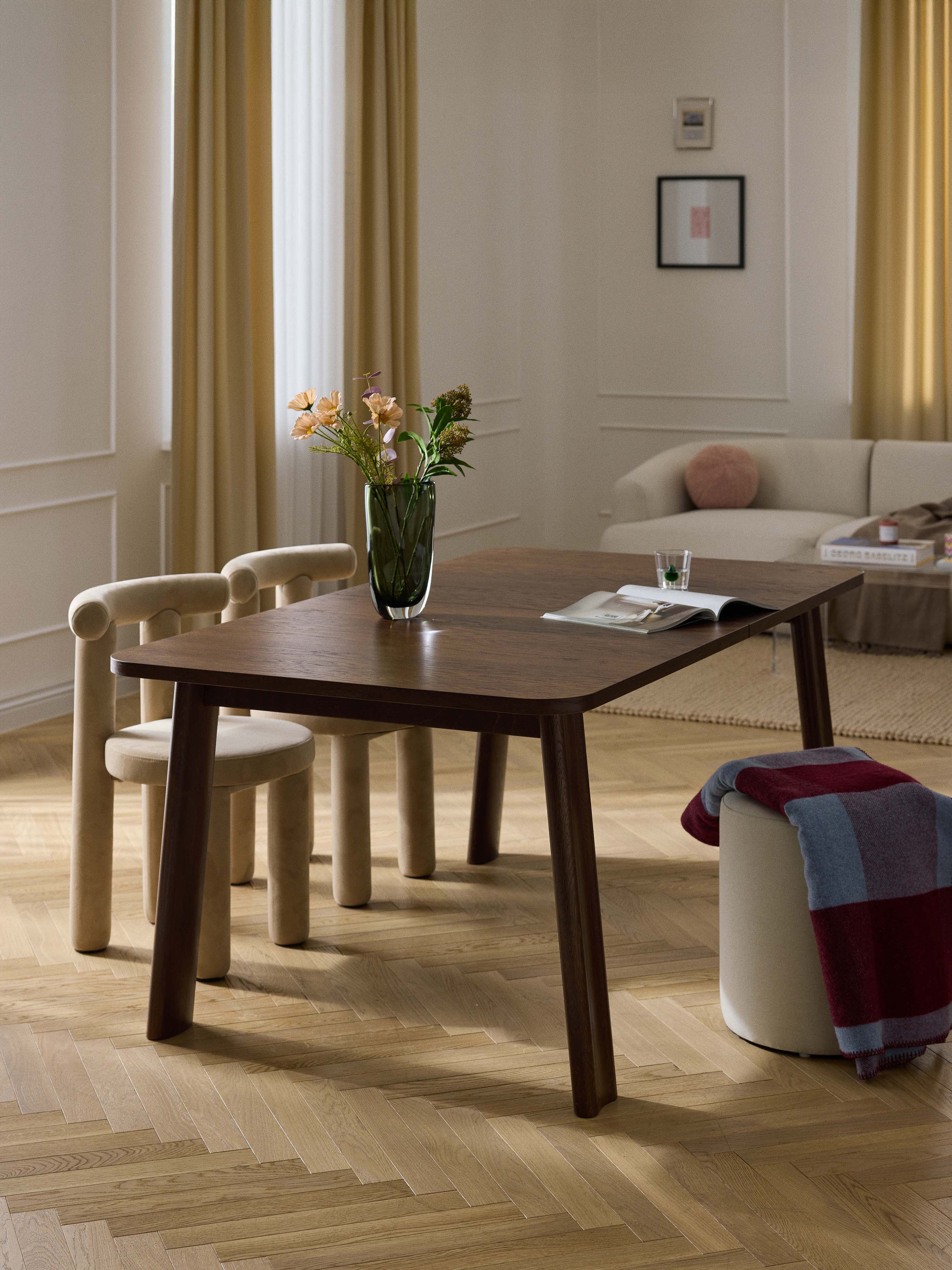 Uitschuifbare eettafel Ember, in verschillende formaten