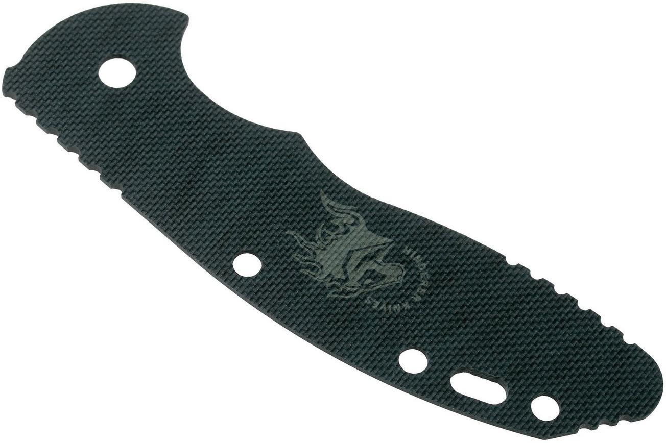 Rick Hinderer XM-18 3,5” greepschaal, Dark Green/Black G10