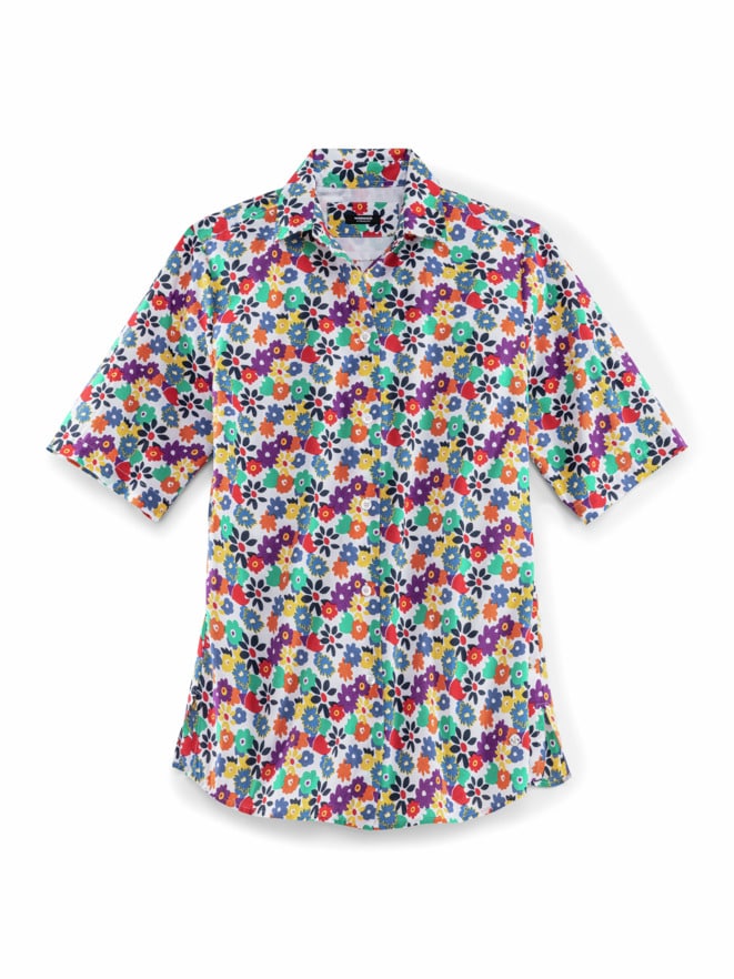 Extraglatt-Krempelarm-Bluse