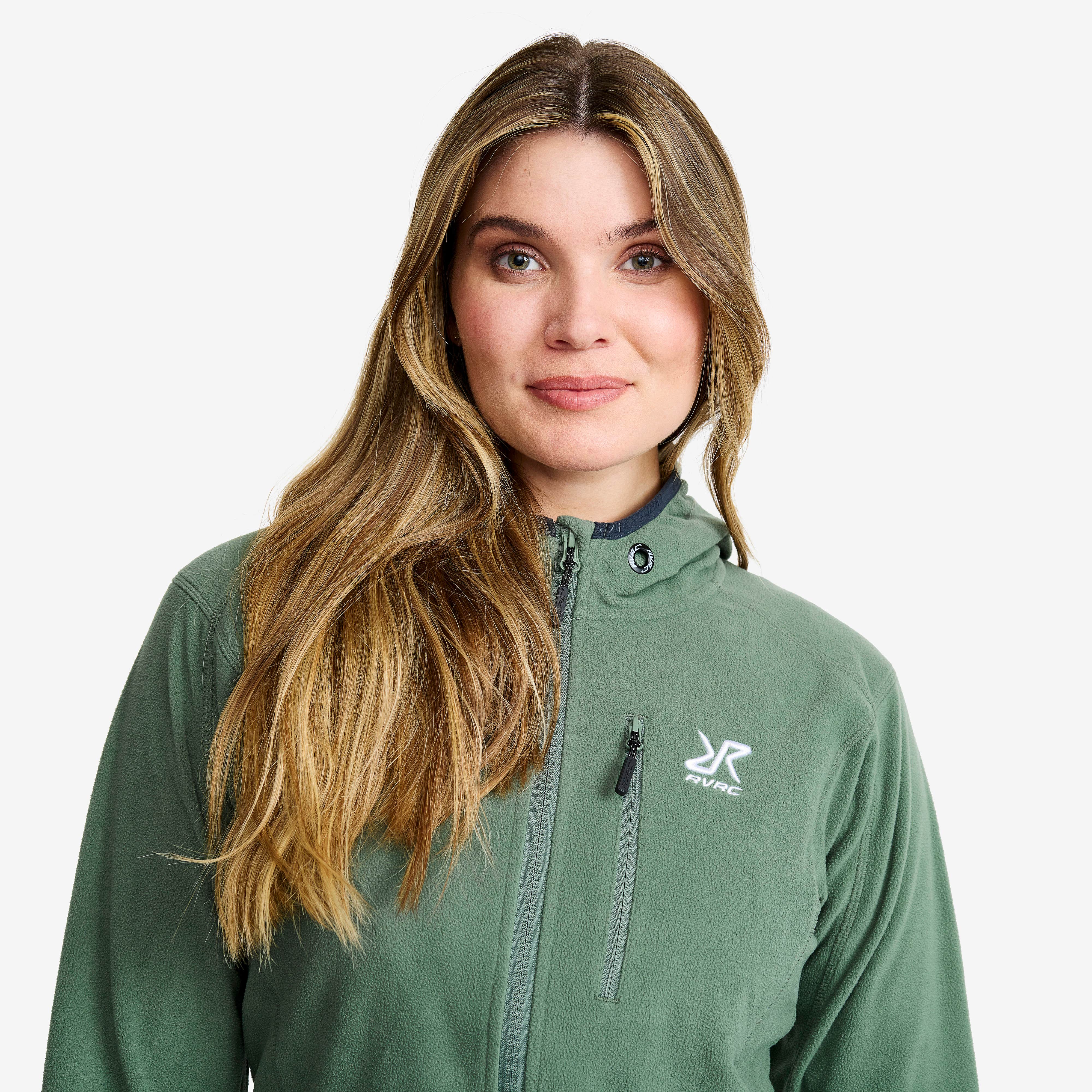 Trekker Hoodie Dame Dusty Green