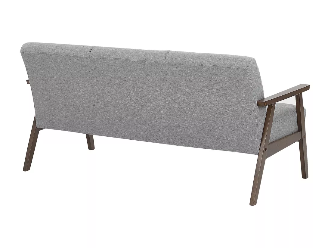 Canapé 3 places en tissu gris ASNES