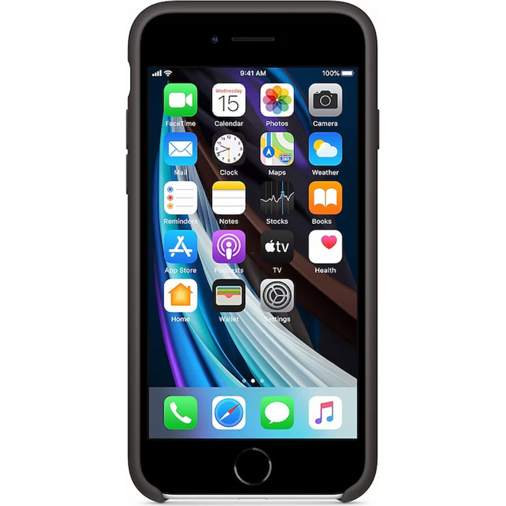 iPhone SE (2022/2020) / 8 / 7 Silikon Case Hülle (MXYH2ZM/A) - Schwarz