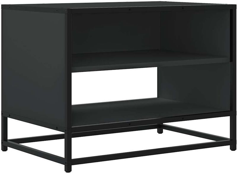 vidaXL - Tv-meubel - Zwart - Bewerkt Hout en Metaal