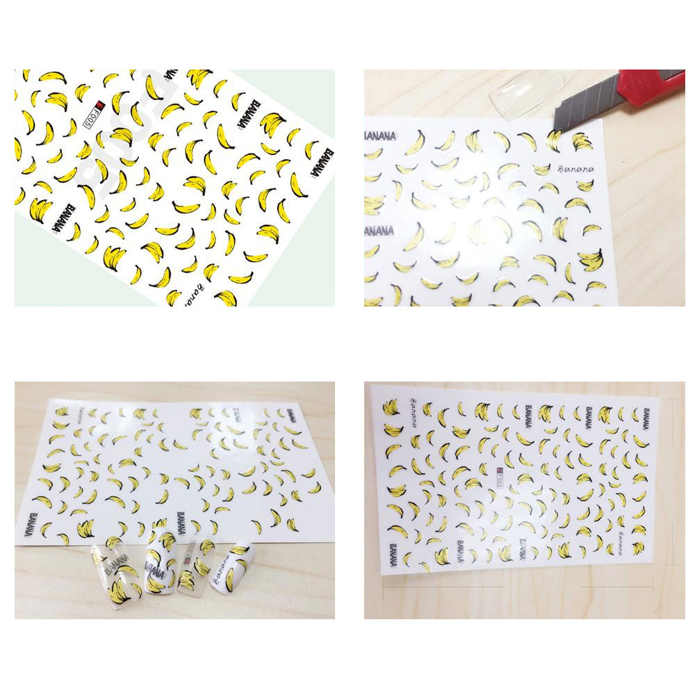 (26-tlg. Set) Nagel Sticker Nail Art Tattoo Selbstklebende Blätter Aufkleber - Grün
